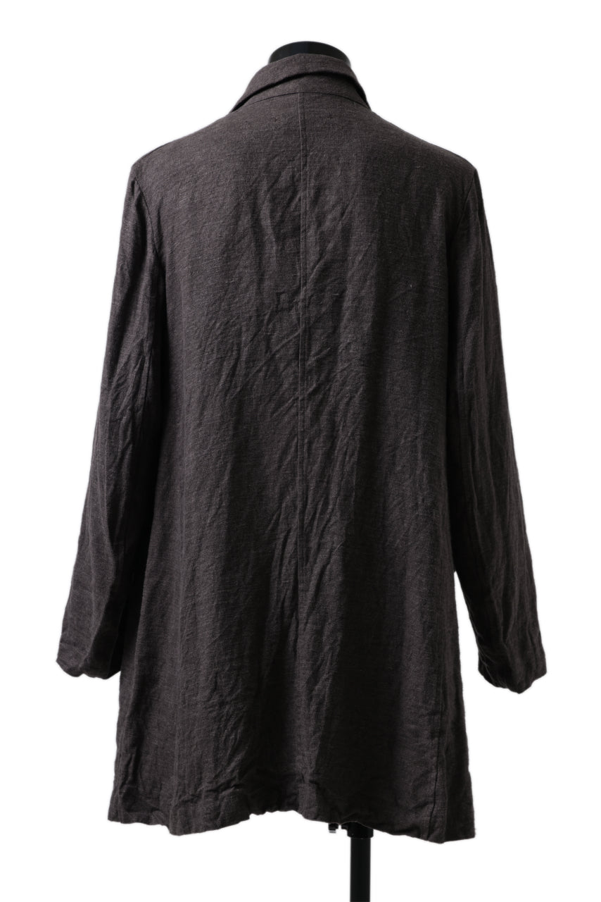 画像をギャラリービューアに読み込む, YUTA MATSUOKA work shirt jacket / brushed linen canvas (brown)