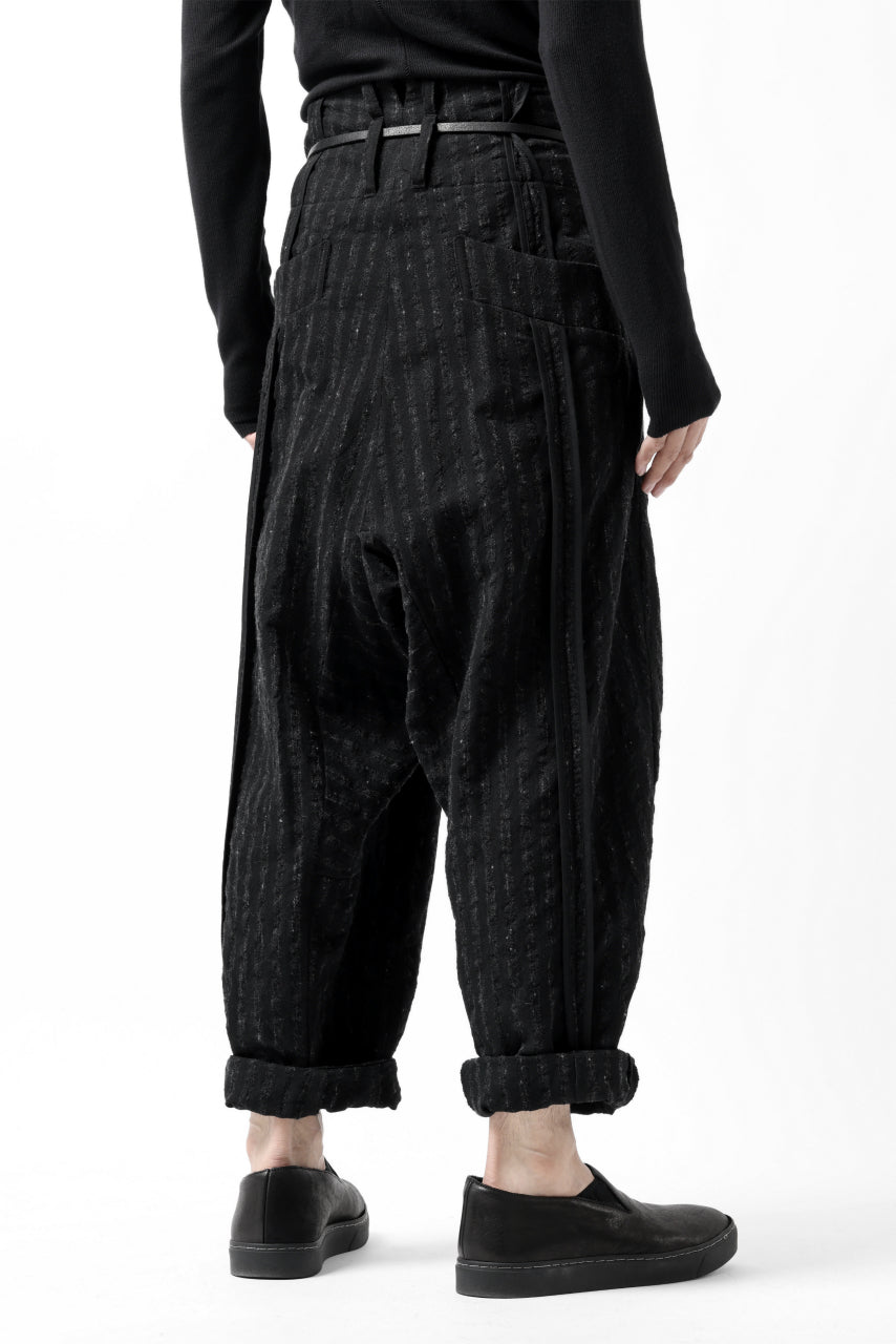 画像をギャラリービューアに読み込む, KLASICA SABRON CONSTRUCTED TROUSERS / LIGHT WEIGHT BLUR STRIPES (INK BLACK)