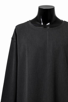 画像をギャラリービューアに読み込む, ISAMU KATAYAMA BACKLASH ROUND HEM L/S TOPS / STRETCH HEAT STORAGE FLEECE (GREY)