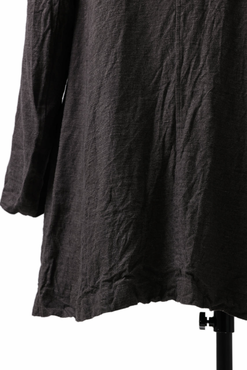 画像をギャラリービューアに読み込む, YUTA MATSUOKA work shirt jacket / brushed linen canvas (brown)