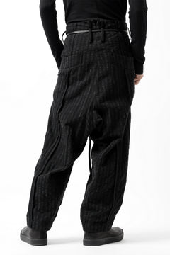 画像をギャラリービューアに読み込む, KLASICA SABRON CONSTRUCTED TROUSERS / LIGHT WEIGHT BLUR STRIPES (INK BLACK)