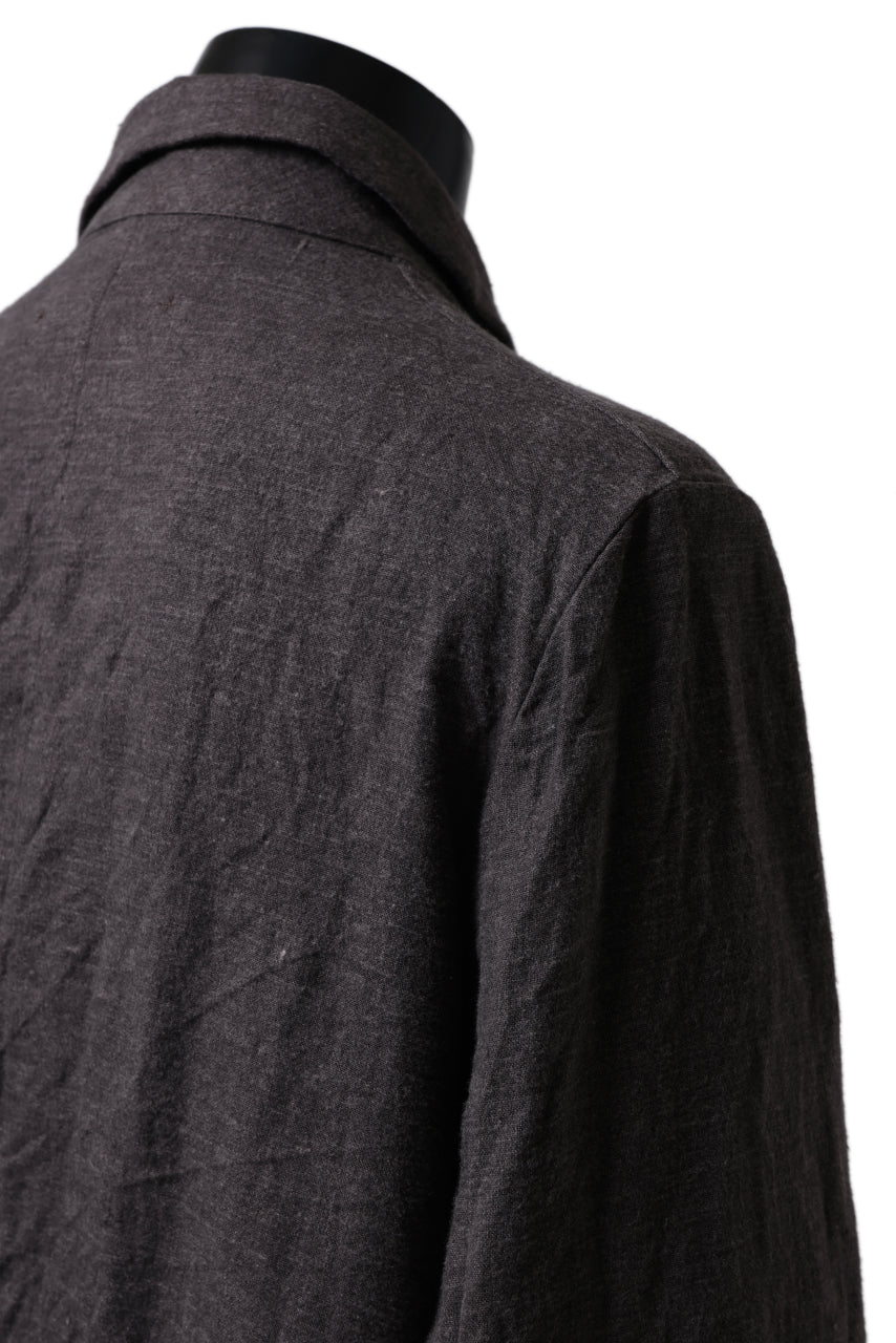 画像をギャラリービューアに読み込む, YUTA MATSUOKA work shirt jacket / brushed linen canvas (brown)