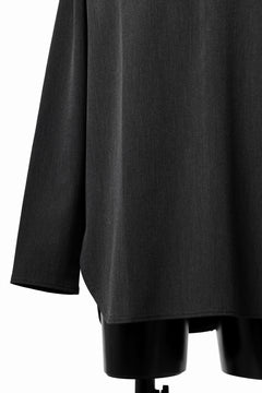 画像をギャラリービューアに読み込む, ISAMU KATAYAMA BACKLASH ROUND HEM L/S TOPS / STRETCH HEAT STORAGE FLEECE (GREY)