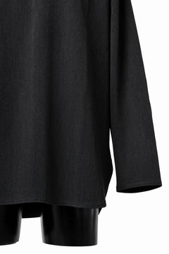 画像をギャラリービューアに読み込む, ISAMU KATAYAMA BACKLASH ROUND HEM L/S TOPS / STRETCH HEAT STORAGE FLEECE (GREY)