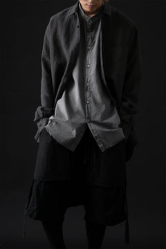 Load image into Gallery viewer, daub SHORT SLEEVE SHIRT / COLD DYED ORGANIC COTTON (GREY)