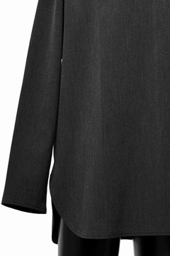 画像をギャラリービューアに読み込む, ISAMU KATAYAMA BACKLASH ROUND HEM L/S TOPS / STRETCH HEAT STORAGE FLEECE (GREY)