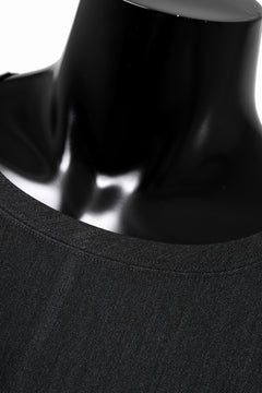 画像をギャラリービューアに読み込む, ISAMU KATAYAMA BACKLASH ROUND HEM L/S TOPS / STRETCH HEAT STORAGE FLEECE (GREY)