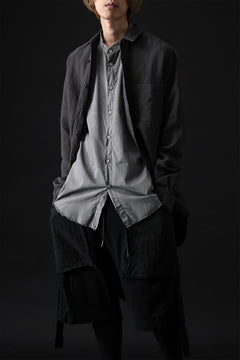 Load image into Gallery viewer, daub SHORT SLEEVE SHIRT / COLD DYED ORGANIC COTTON (GREY)