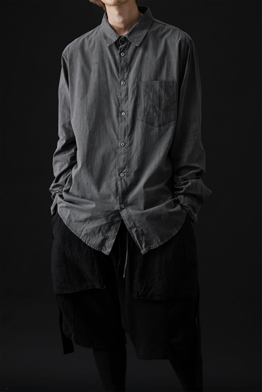 Load image into Gallery viewer, daub DYEING PLAIN SHIRT / ORGANIC COTTON (GREY)