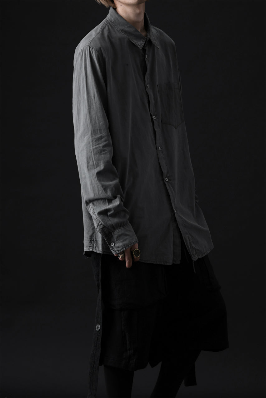 Load image into Gallery viewer, daub DYEING PLAIN SHIRT / ORGANIC COTTON (GREY)