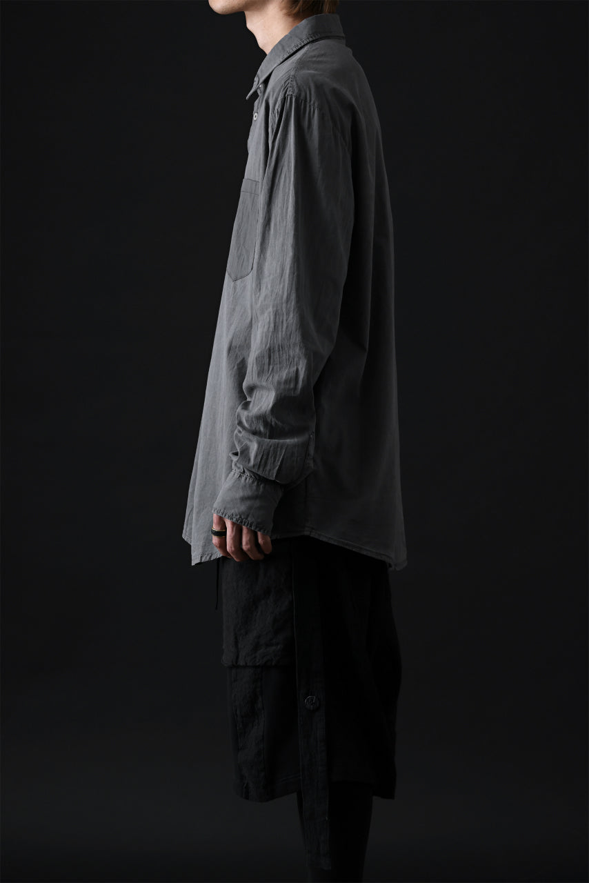 Load image into Gallery viewer, daub DYEING PLAIN SHIRT / ORGANIC COTTON (GREY)