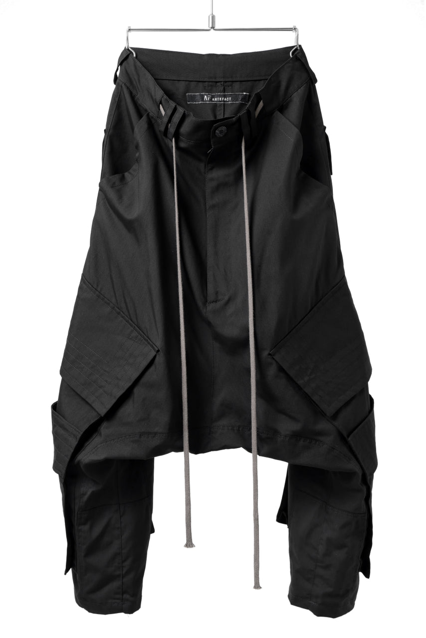 画像をギャラリービューアに読み込む, A.F ARTEFACT D-CLOTCH BIG CARGO CROPPED PANTS (BLACK)