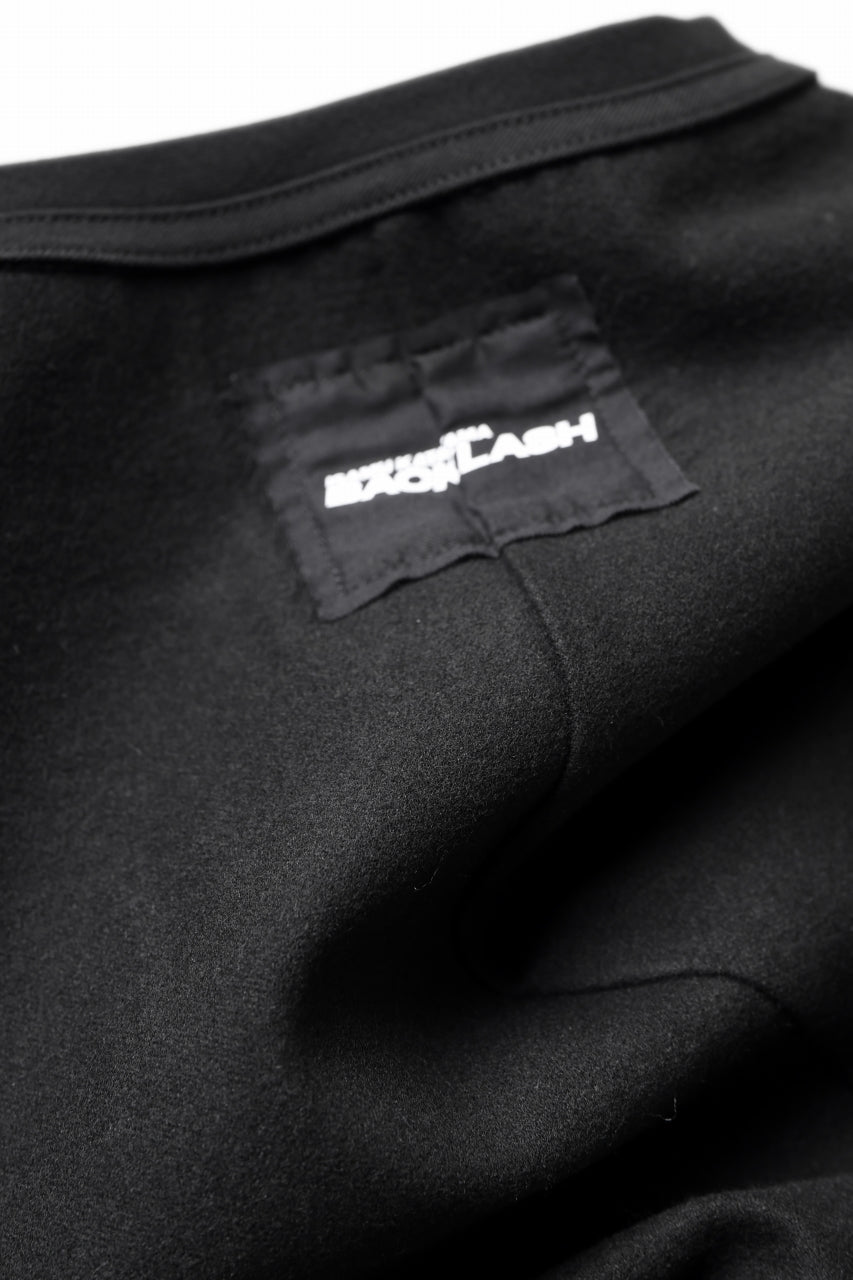 Load image into Gallery viewer, ISAMU KATAYAMA BACKLASH ROUND HEM L/S TOPS / STRETCH FLEECE (BLACK)