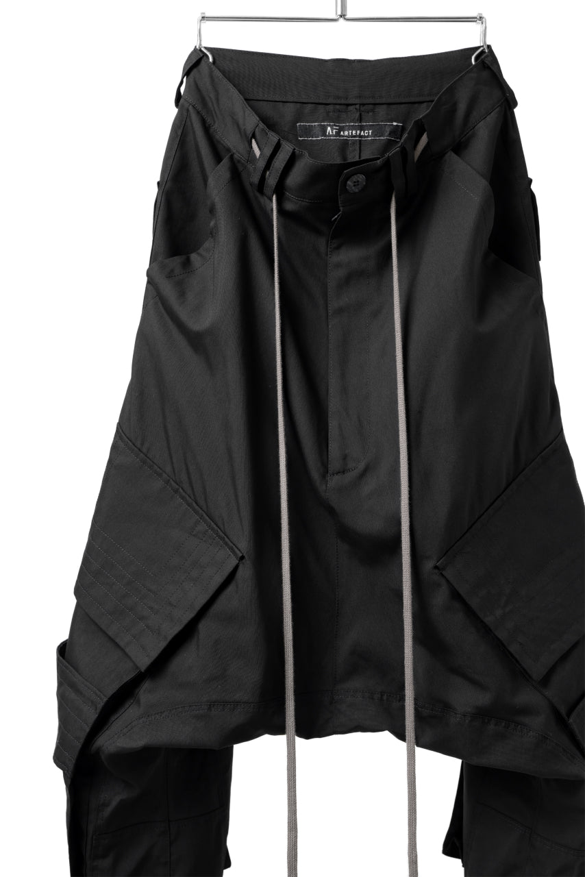 画像をギャラリービューアに読み込む, A.F ARTEFACT D-CLOTCH BIG CARGO CROPPED PANTS (BLACK)