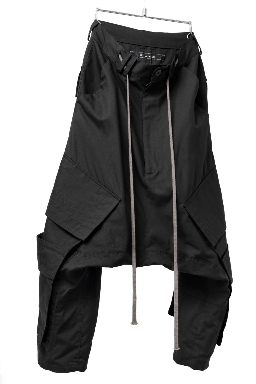画像をギャラリービューアに読み込む, A.F ARTEFACT D-CLOTCH BIG CARGO CROPPED PANTS (BLACK)
