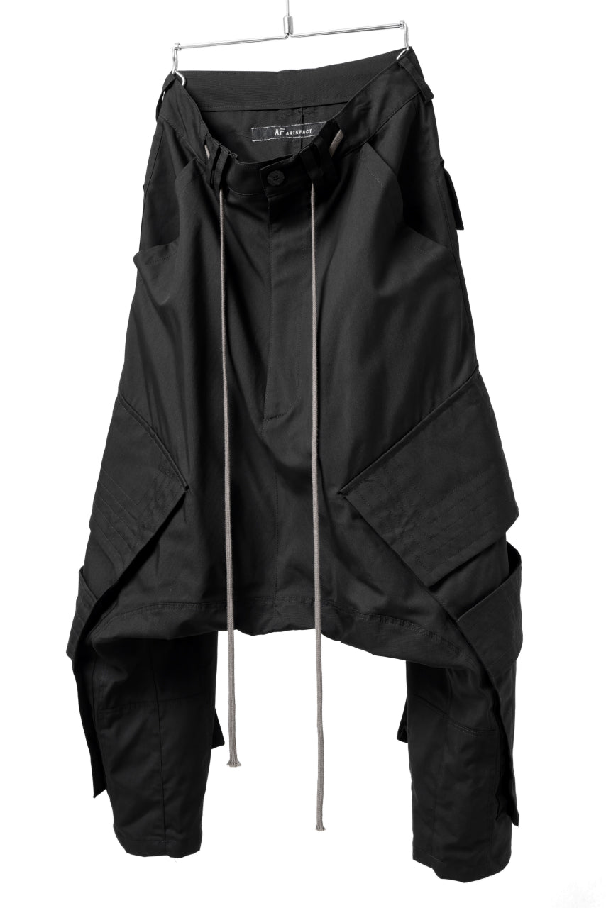 画像をギャラリービューアに読み込む, A.F ARTEFACT D-CLOTCH BIG CARGO CROPPED PANTS (BLACK)