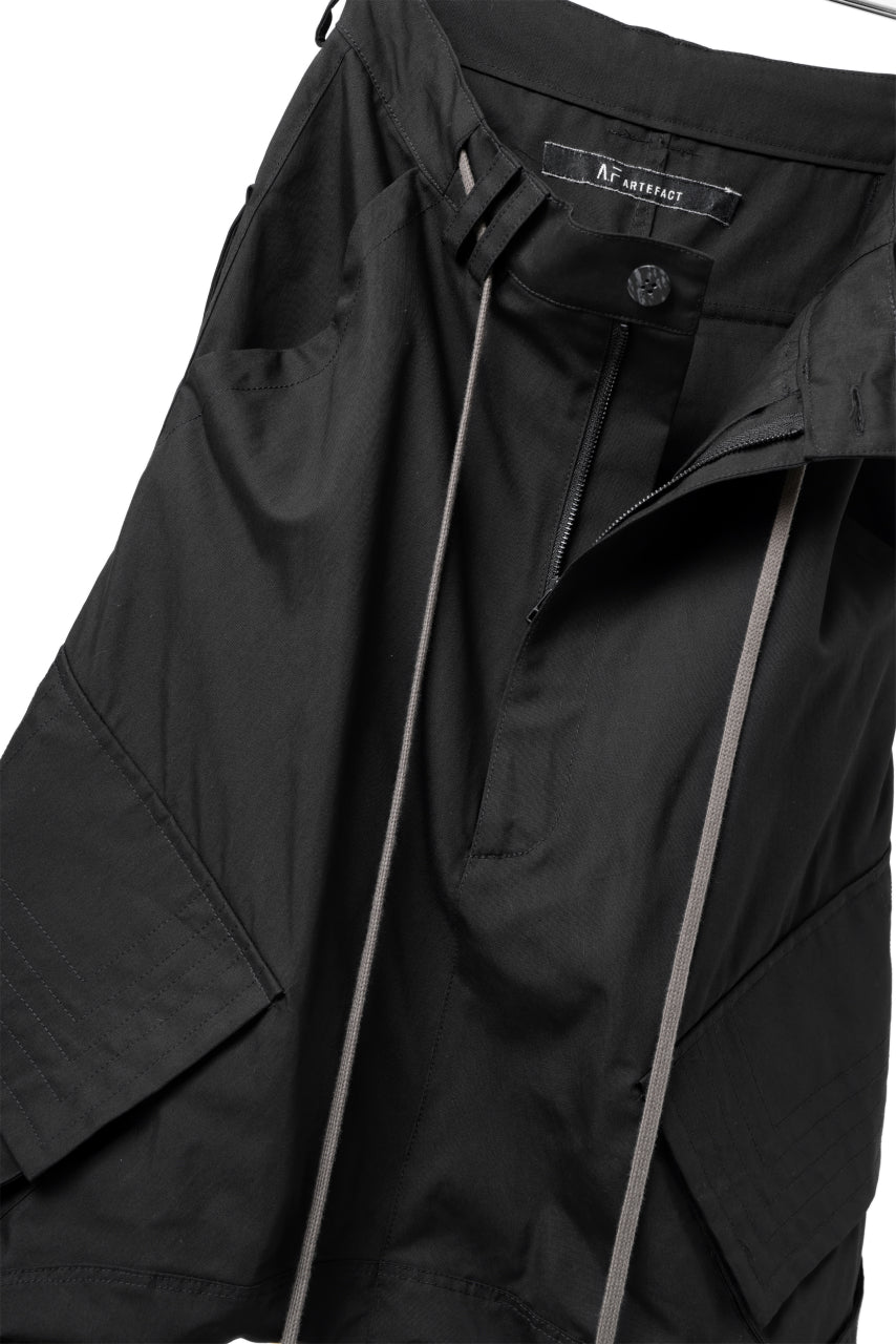 画像をギャラリービューアに読み込む, A.F ARTEFACT D-CLOTCH BIG CARGO CROPPED PANTS (BLACK)