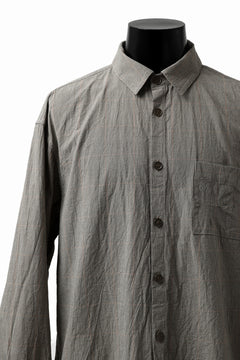 画像をギャラリービューアに読み込む, YUTA MATSUOKA exclusive plain shirt / organic cotton washer check (mustard)