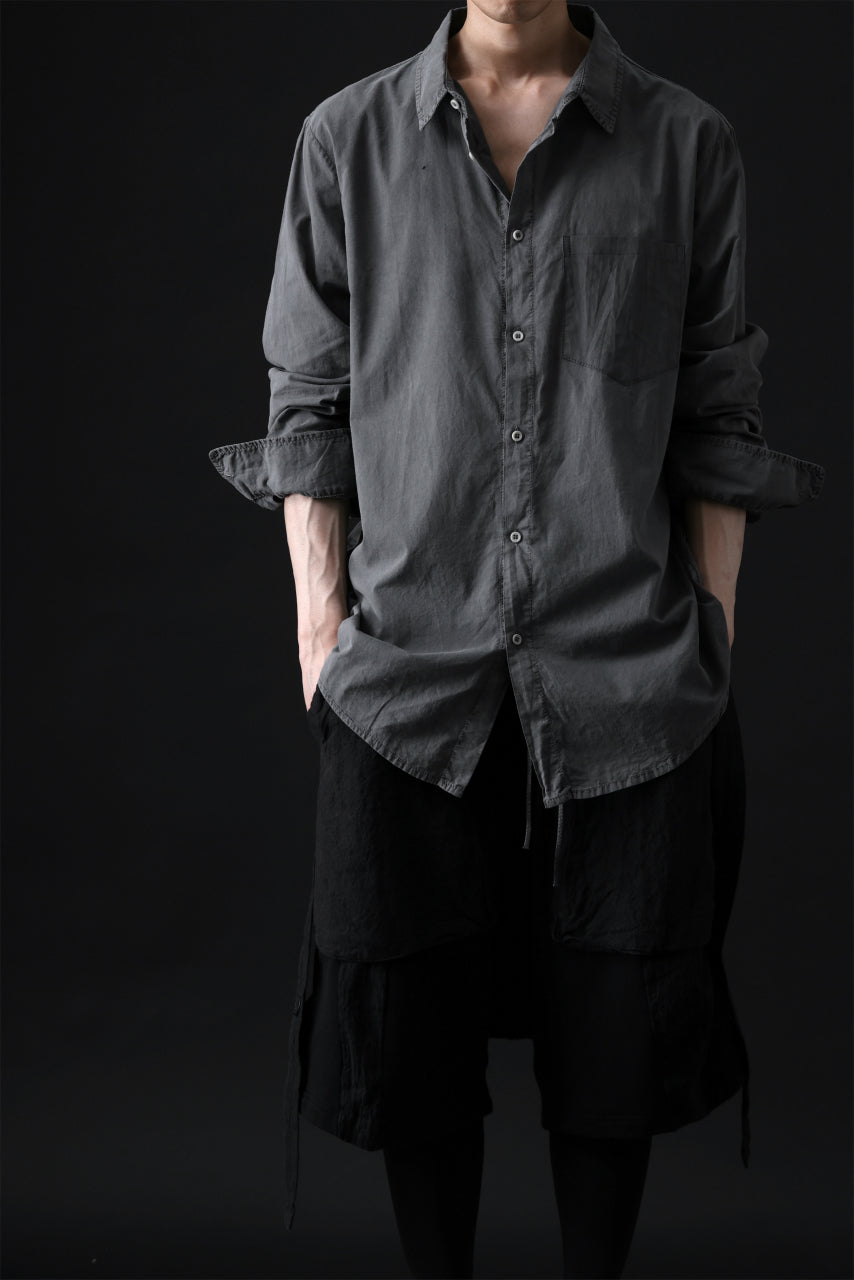 Load image into Gallery viewer, daub DYEING PLAIN SHIRT / ORGANIC COTTON (GREY)