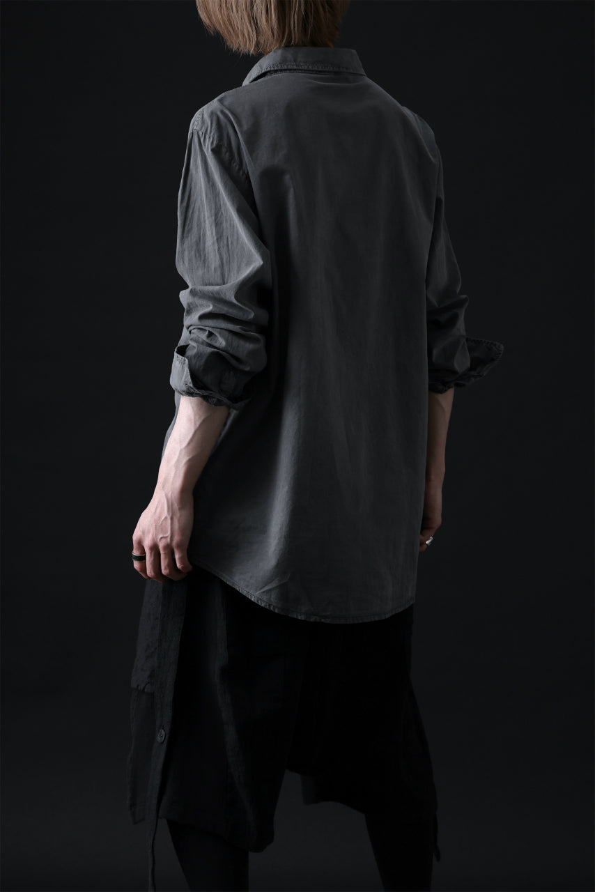 Load image into Gallery viewer, daub DYEING PLAIN SHIRT / ORGANIC COTTON (GREY)