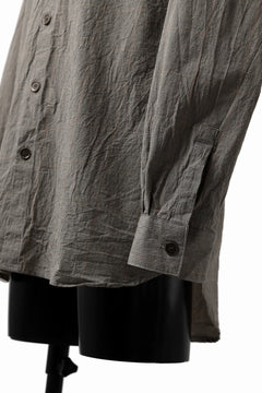 画像をギャラリービューアに読み込む, YUTA MATSUOKA exclusive plain shirt / organic cotton washer check (mustard)