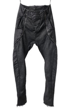 画像をギャラリービューアに読み込む, masnada ICONIC ZIP PANTS / STRETCH REPURPOSED COTTON (SMEARED BLACK)