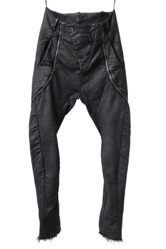 画像をギャラリービューアに読み込む, masnada ICONIC ZIP PANTS / STRETCH REPURPOSED COTTON (SMEARED BLACK)
