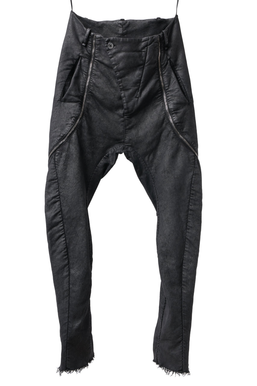 画像をギャラリービューアに読み込む, masnada ICONIC ZIP PANTS / STRETCH REPURPOSED COTTON (SMEARED BLACK)