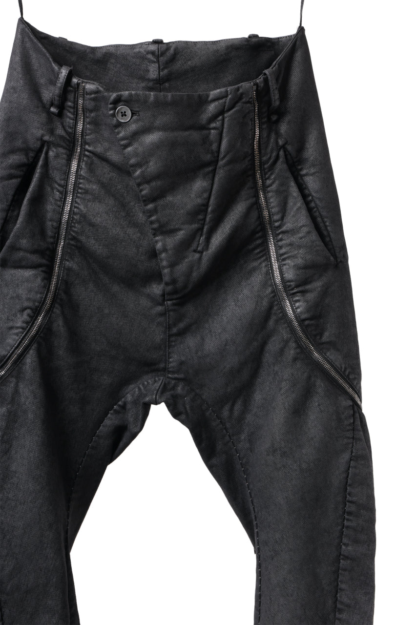 画像をギャラリービューアに読み込む, masnada ICONIC ZIP PANTS / STRETCH REPURPOSED COTTON (SMEARED BLACK)
