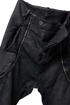 画像をギャラリービューアに読み込む, masnada ICONIC ZIP PANTS / STRETCH REPURPOSED COTTON (SMEARED BLACK)