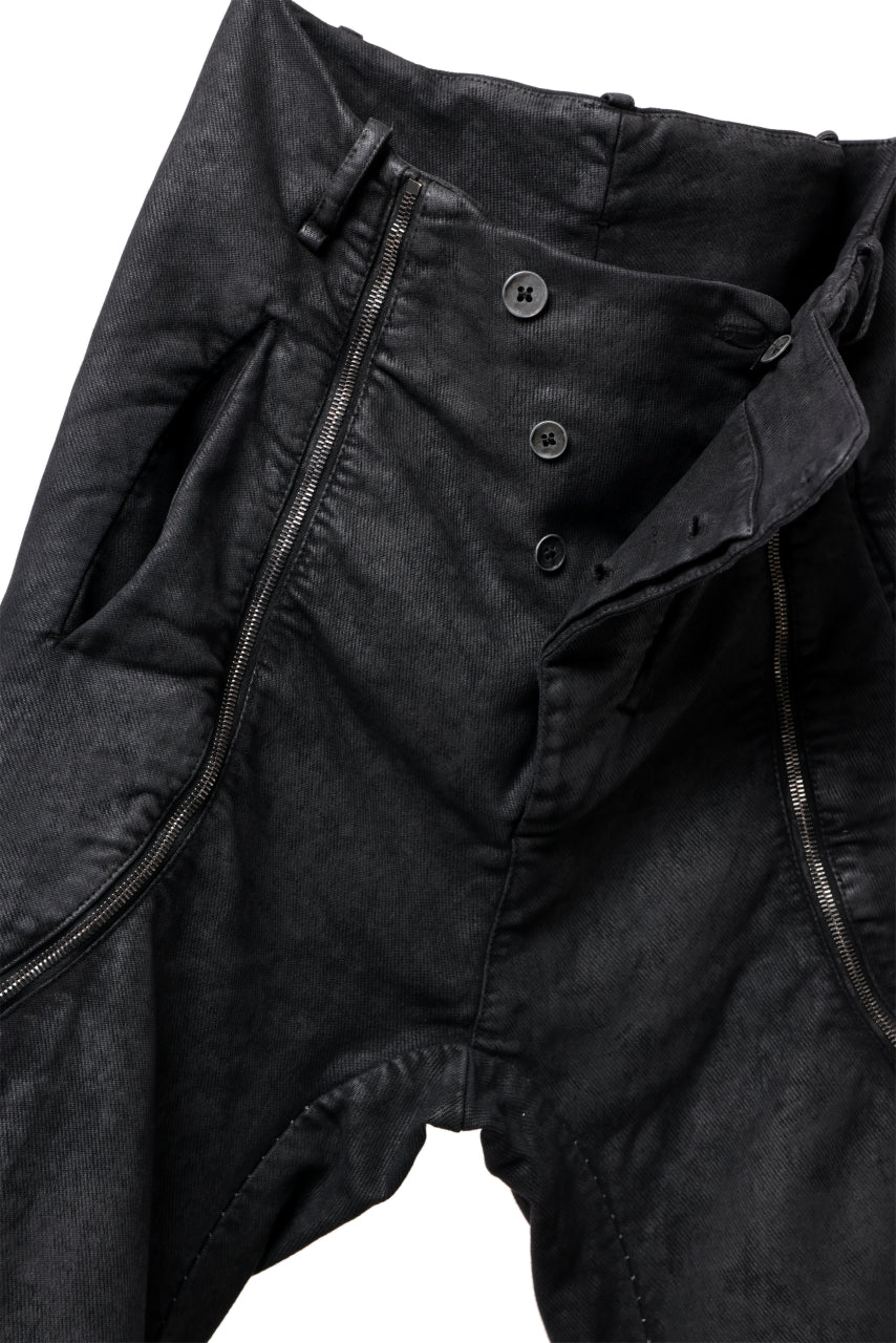 画像をギャラリービューアに読み込む, masnada ICONIC ZIP PANTS / STRETCH REPURPOSED COTTON (SMEARED BLACK)