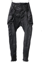 画像をギャラリービューアに読み込む, masnada ICONIC ZIP PANTS / STRETCH REPURPOSED COTTON (SMEARED BLACK)