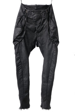 画像をギャラリービューアに読み込む, masnada ICONIC ZIP PANTS / STRETCH REPURPOSED COTTON (SMEARED BLACK)
