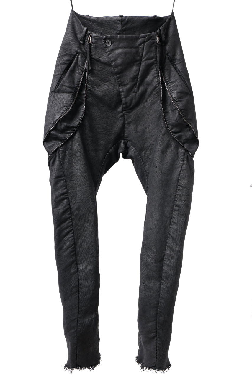 画像をギャラリービューアに読み込む, masnada ICONIC ZIP PANTS / STRETCH REPURPOSED COTTON (SMEARED BLACK)