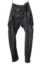 画像をギャラリービューアに読み込む, masnada ICONIC ZIP PANTS / STRETCH REPURPOSED COTTON (SMEARED BLACK)