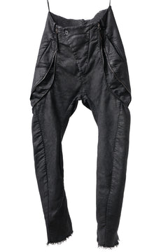 画像をギャラリービューアに読み込む, masnada ICONIC ZIP PANTS / STRETCH REPURPOSED COTTON (SMEARED BLACK)