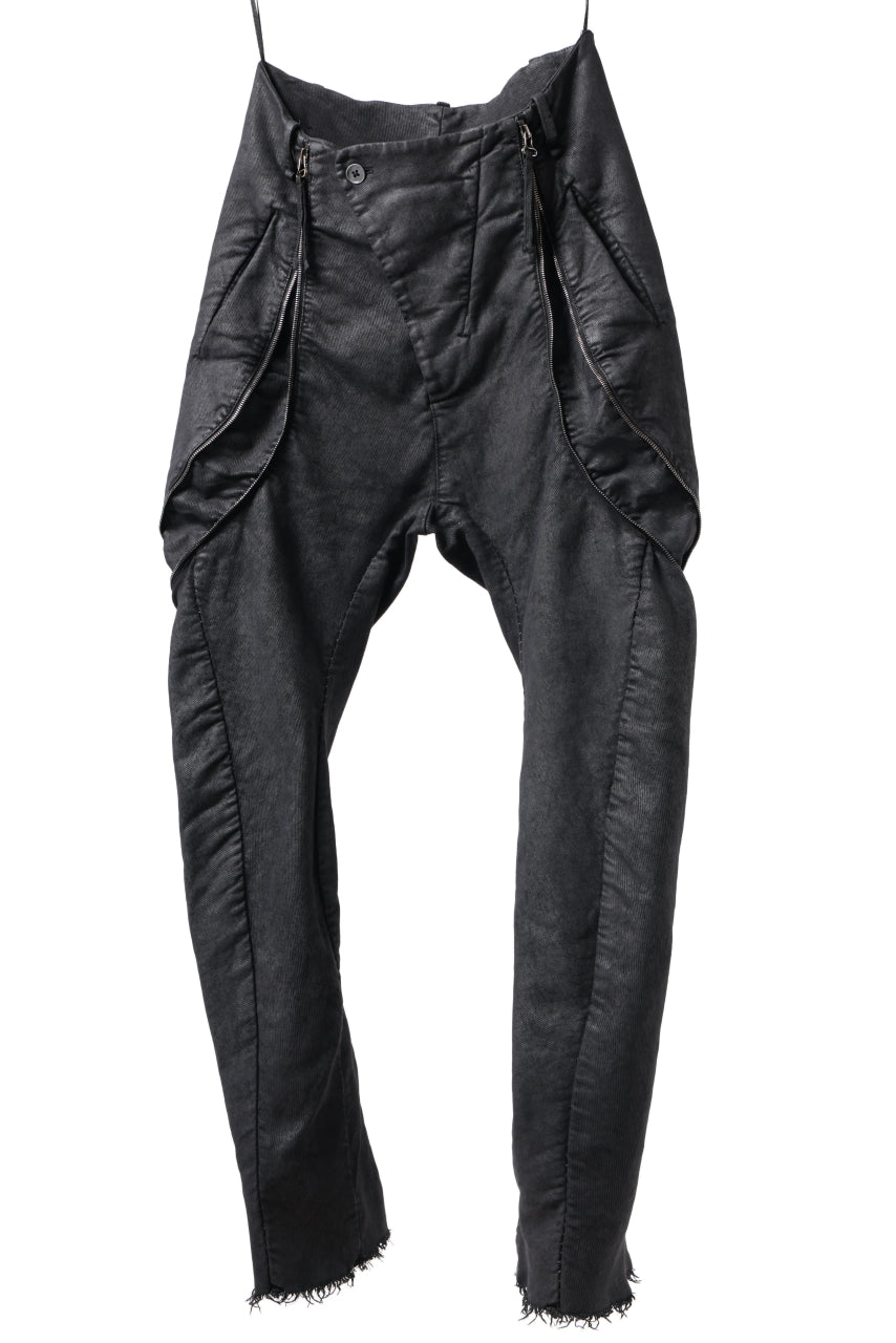 画像をギャラリービューアに読み込む, masnada ICONIC ZIP PANTS / STRETCH REPURPOSED COTTON (SMEARED BLACK)