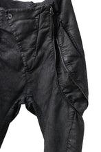 画像をギャラリービューアに読み込む, masnada ICONIC ZIP PANTS / STRETCH REPURPOSED COTTON (SMEARED BLACK)