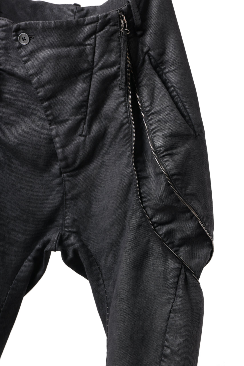画像をギャラリービューアに読み込む, masnada ICONIC ZIP PANTS / STRETCH REPURPOSED COTTON (SMEARED BLACK)