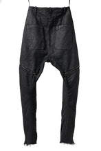 画像をギャラリービューアに読み込む, masnada ICONIC ZIP PANTS / STRETCH REPURPOSED COTTON (SMEARED BLACK)