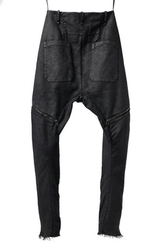 画像をギャラリービューアに読み込む, masnada ICONIC ZIP PANTS / STRETCH REPURPOSED COTTON (SMEARED BLACK)