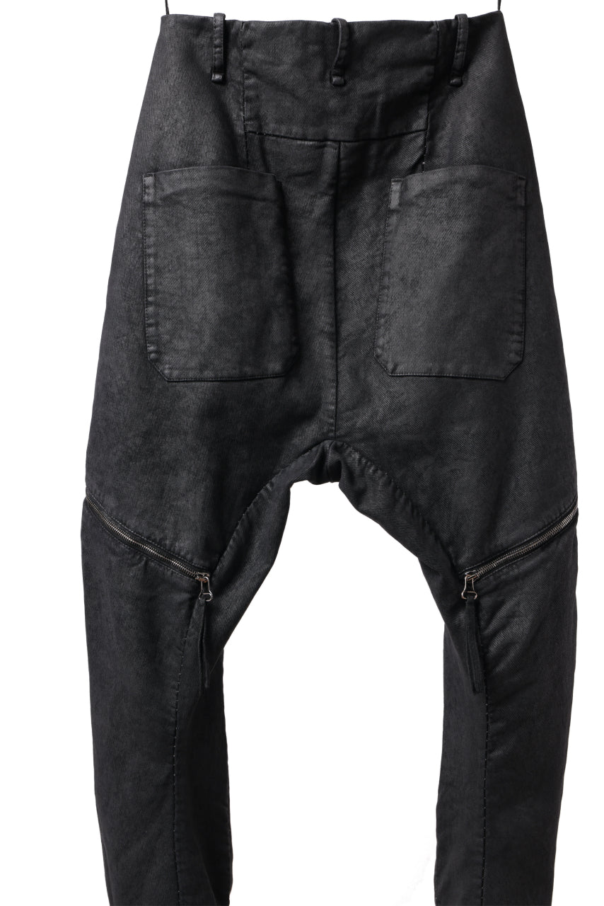 画像をギャラリービューアに読み込む, masnada ICONIC ZIP PANTS / STRETCH REPURPOSED COTTON (SMEARED BLACK)