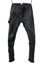 画像をギャラリービューアに読み込む, masnada SLIM JEANS / REPURPOSED STRETCH (BLACK HAND SMEARED RESIN)