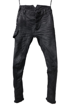 画像をギャラリービューアに読み込む, masnada SLIM JEANS / REPURPOSED STRETCH (BLACK HAND SMEARED RESIN)