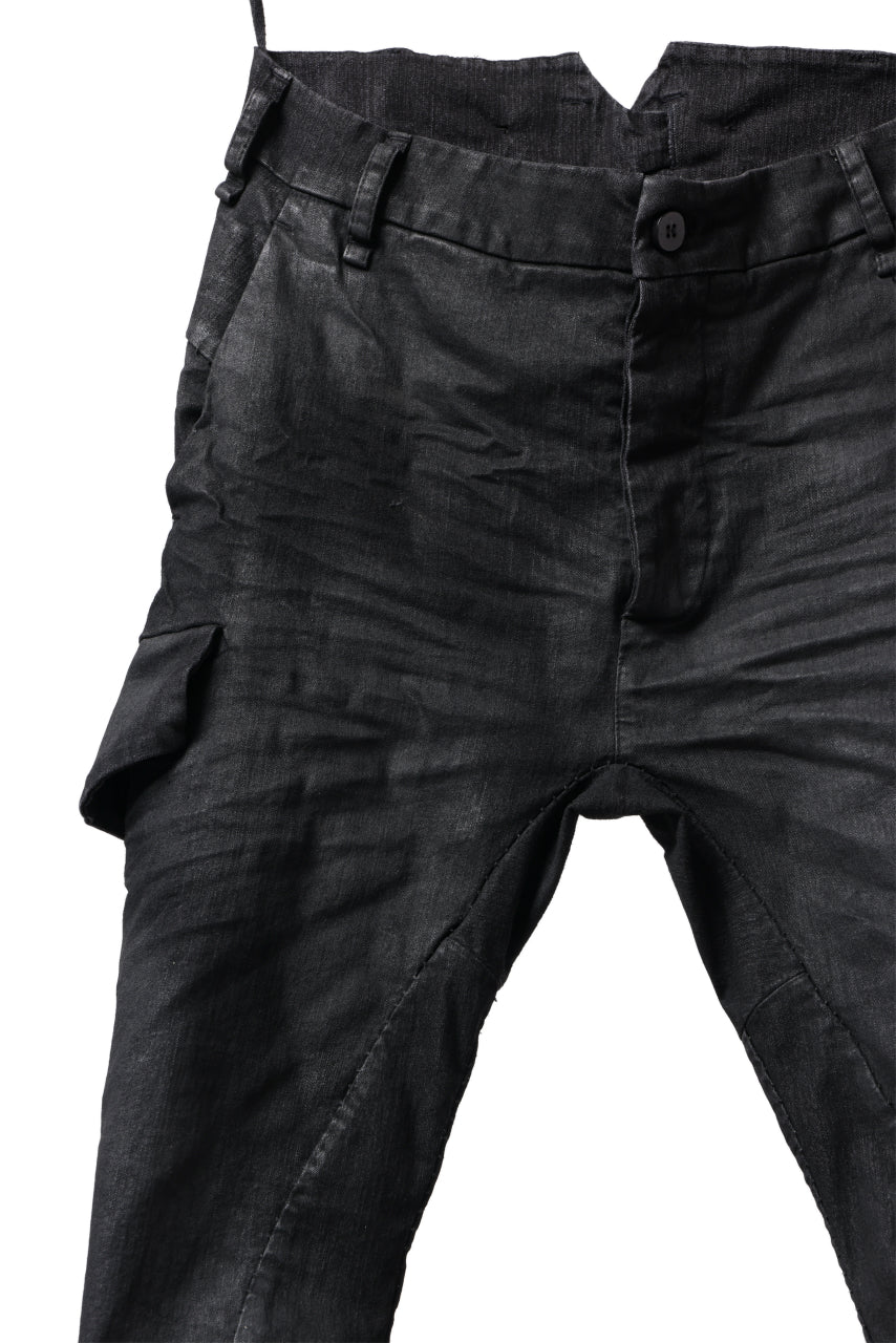 画像をギャラリービューアに読み込む, masnada SLIM JEANS / REPURPOSED STRETCH (BLACK HAND SMEARED RESIN)