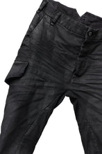 画像をギャラリービューアに読み込む, masnada SLIM JEANS / REPURPOSED STRETCH (BLACK HAND SMEARED RESIN)