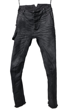 画像をギャラリービューアに読み込む, masnada SLIM JEANS / REPURPOSED STRETCH (BLACK HAND SMEARED RESIN)