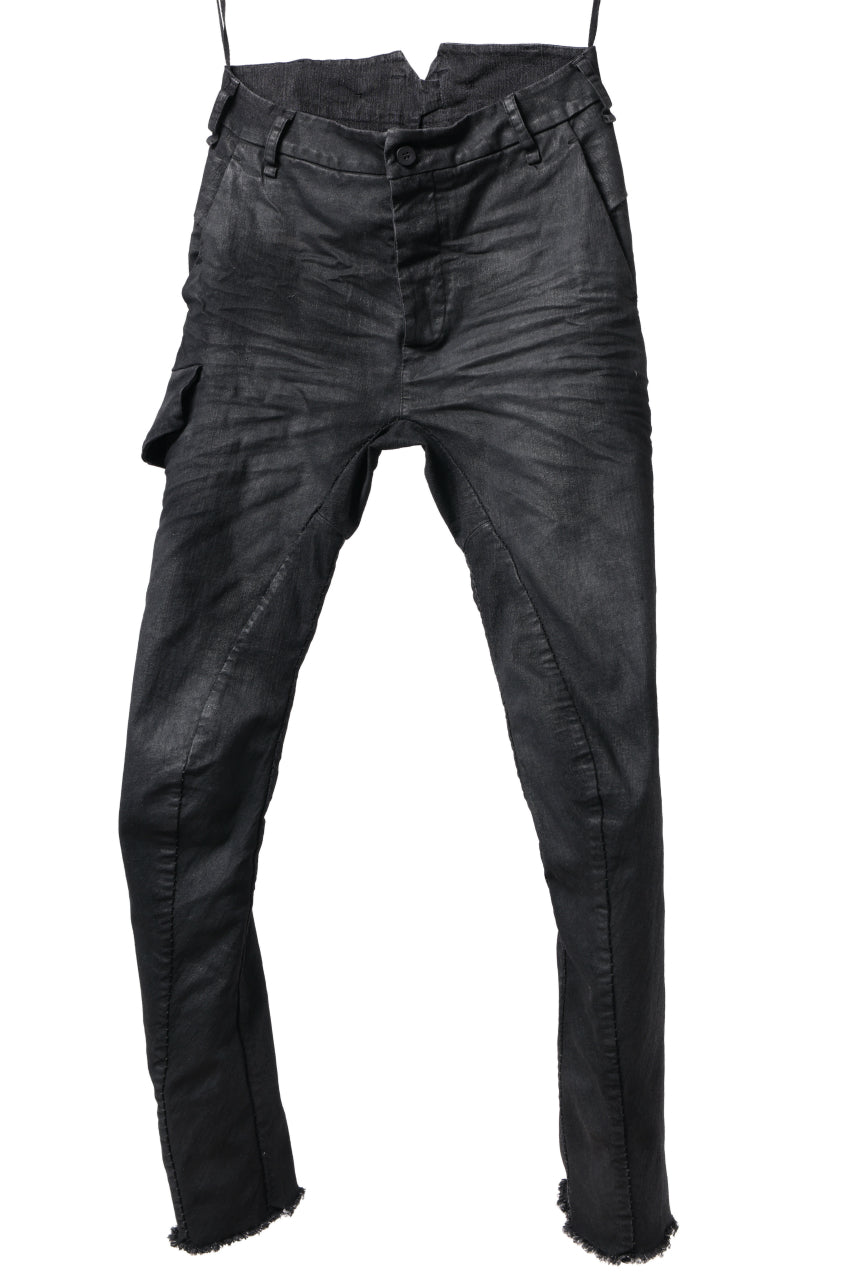 画像をギャラリービューアに読み込む, masnada SLIM JEANS / REPURPOSED STRETCH (BLACK HAND SMEARED RESIN)