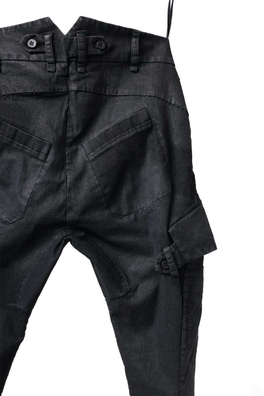 画像をギャラリービューアに読み込む, masnada SLIM JEANS / REPURPOSED STRETCH (BLACK HAND SMEARED RESIN)