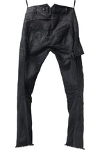 画像をギャラリービューアに読み込む, masnada SLIM JEANS / REPURPOSED STRETCH (BLACK HAND SMEARED RESIN)